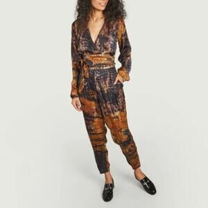 MESDEMOISELLES Hopi Jumpsuit Tie Dye Abstract Print Size 36 or 4 US